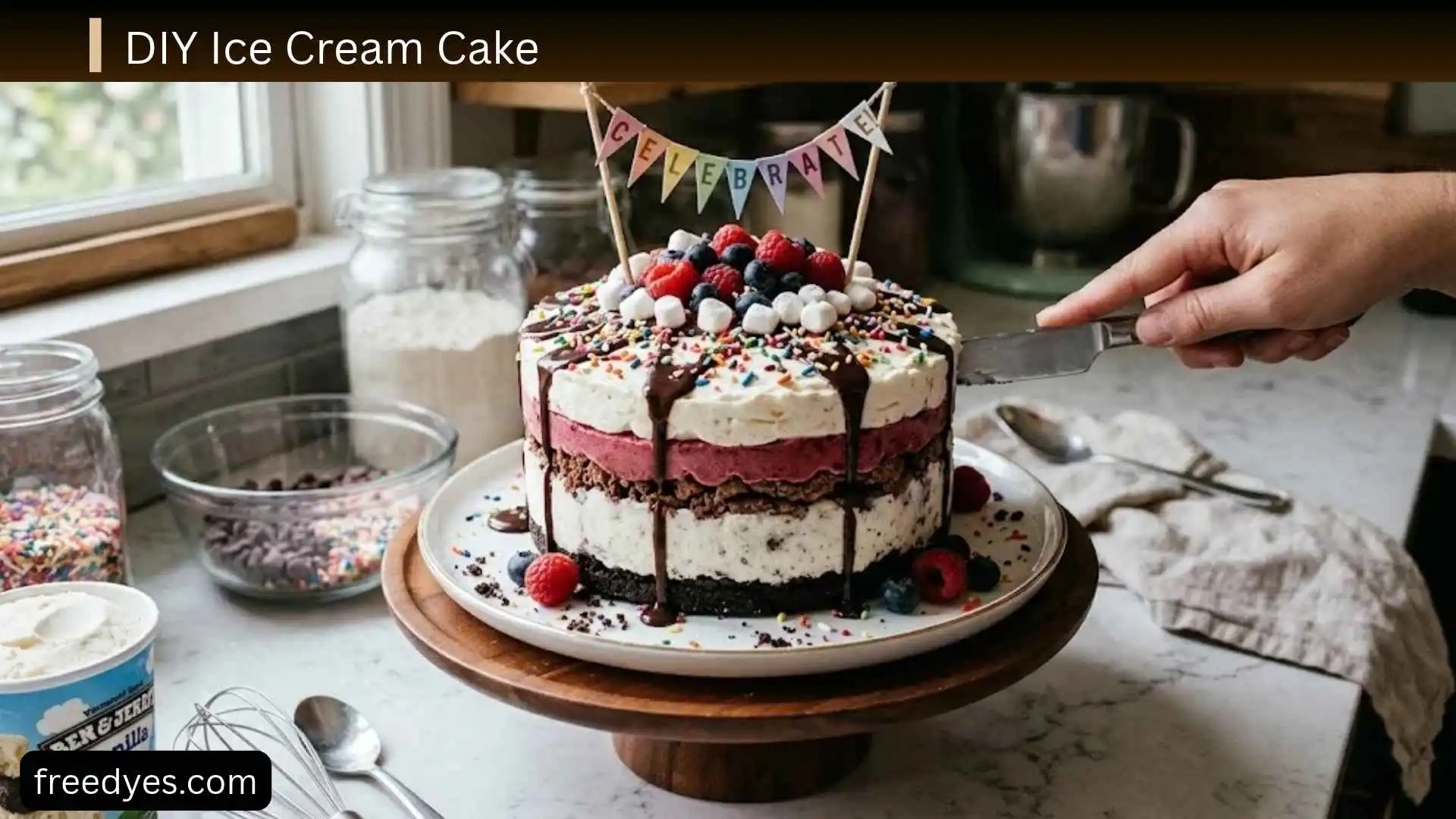 DIY Ice Cream Cake